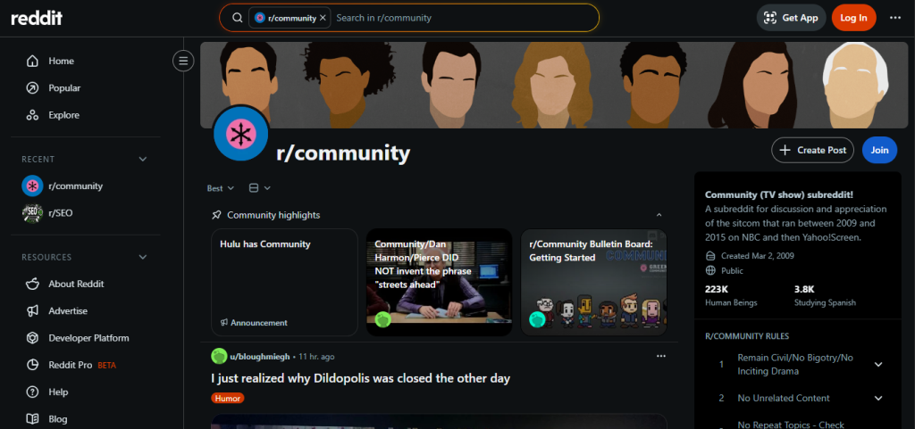 Reddit community