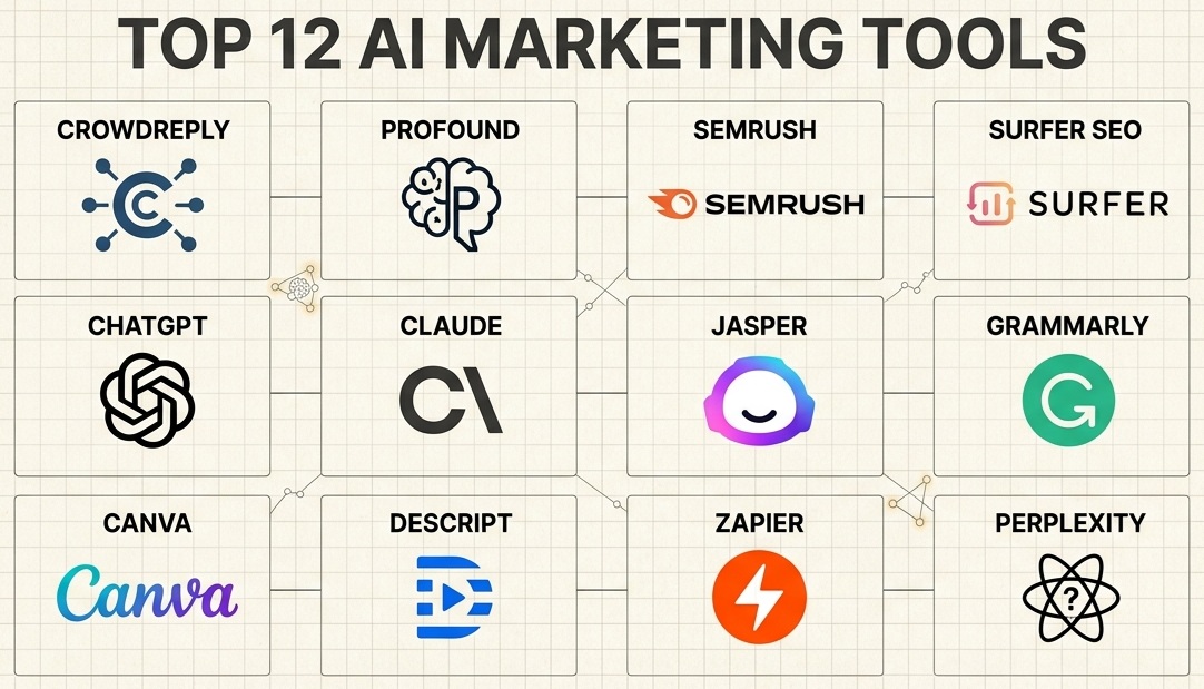 12 best ai marketing tools in 2026